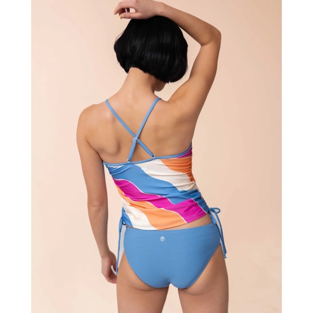 Colorwave High-Neck Tankini Top and Bottom - Multicolor - Picture 5 of 13